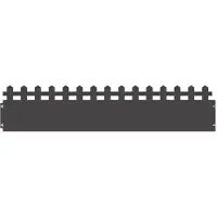 vidaXL Bordure de pelouse 10 pcs noir 103 x 0,05 x 22 cm acier
