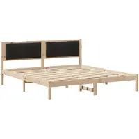 vidaXL Cadre de lit noir 180 x 200 cm Pin massif
