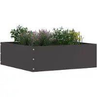 vidaXL Bordure de jardin, 40 x 40 x 13 cm, acier, noir