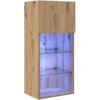 vidaXL Armoire TV murale en chêne Artisan 40,5 x 30 x 90 cm