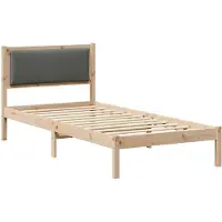 vidaXL Cadre de lit gris foncé 90 x 190 cm Pin massif