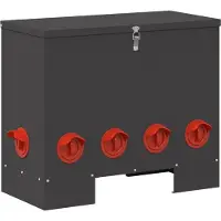 vidaXL Nourrisseur pour poules Noir 60,5 x 29 x 51 cm Acier laminé à froid