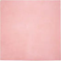 vidaXL Tapis en Fourrure Synthétique de Lapin Rose 120 x 120 cm
