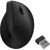 Keychron M5, droitier, design vertical, optique, sans fil RF + Bluetooth + USB Type-C, 30000 DPI, noir