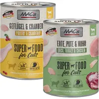 Mac'S 24x800g lot mixte saumon,poulet + canard, dinde, poulet (2 variétés) - Pâtée pour chat