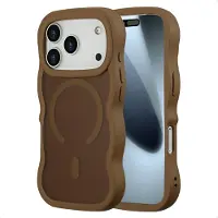Selencia Coque arrière Wavy avec MagSafe pour Apple iPhone 17 Pro - Mocha Brown