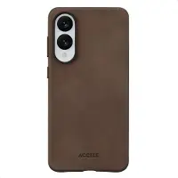 Accezz Coque MagSafe en cuir vintage pour Samsung Galaxy S25 Edge - Rustic Brown