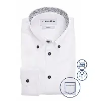 Ledub Modern Fit Chemise blanc, Unicolore