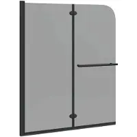 vidaXL Paroi de douche , transparent foncé, 120 x 140 cm
