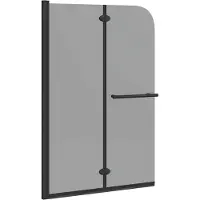 vidaXL Paroi de douche , transparent foncé, 120 x 140 cm