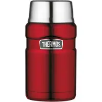 Thermos Stainless King Food Jar 0.71L Récipient Isotherme - cranberry red polished