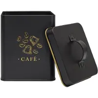 Cook Concept Boîte Métal - - Noir et Doré - Hermétique - Élégante