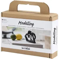 Creativ Company Kit de bricolage Sculpture Pâte à modeler autodurcissante noire