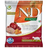 Farmina N&amp;D Cat Pumpkin Neutered Quail&amp;Pomegranate Adult - Caille, potiron &amp; grenade pour chats adultes castrés - 50g