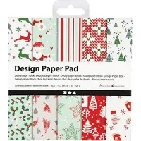 You do it Papier design 15.2 x 15.2 cm, blanc/rouge, 50 feuilles (120 g/m², 50x)