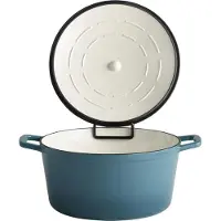 Aps 5 Stars marmite avec couvercle, hauteur : 130 mm, ø : 280 mm turquoise/creamy