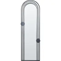 Beliani Miroir AJAIN Métal Noir