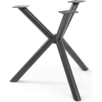 En.casa Piètement de table 'Viserinna' acier 94,5 x 94,5 x 73 cm noir