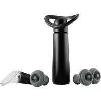 VacuVin Coffret Cadeau Pompe à Vin Vacu Vin Wine Saver Concerto Black (5 Pièces)