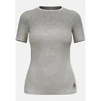 Odlo Performance Light Rain Dye Short Sleeve Base Layer Vert,Gris L Femme