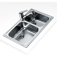 Teka Classique 2c 80 Réversible Rectangulaire Double Vasque