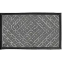 Paris Prix Tapis d'entree rectangle 45 x 75 cm relief pvc emilio Gris Douceur d'Intérieur