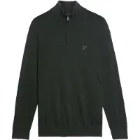 Lyle & Scott Tonal Eagle Marino Half Zip Sweater Noir M Homme