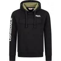 Lonsdale Sweat-shirt 'Rushen' anthracite / noir / blanc