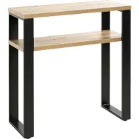 Haku Table d'appoint | 70 x 28 x 75 cm | Design Anthracite Oak