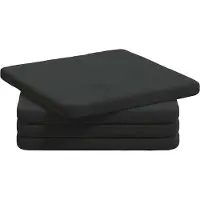 vidaXL Coussins De Siège 4 Pcs Noir 40 X 40 X 3 Cm Velours