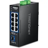 Trendnet 9 PORTS INDUSTRIELS 2.5G DIN-RAIL (9 ports), Switch réseau, Noir