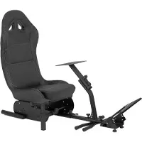 Urban Factory Siège de simulation de course Gamee avec support pour volant et pour pédalier Noir