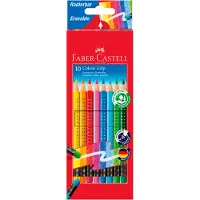 Faber-Castell Colour Grip Crayons de couleur Effaçables Lot de 10 (3 ans et +)