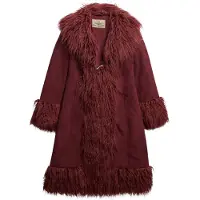 Superdry Manteau mi-saison 'Afghan' lie de vin