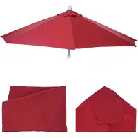 Mendler Housse De Rechange Pour Parasol Semi-Circulaire Parla, Housse De Parasol De Rechange, 270cm Tissu/Textile Uv 50+ 3kg Bordeaux