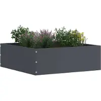 vidaXL Bordure de jardin, 40 x 40 x 13 cm, acier, anthracite