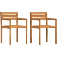 vidaXL Chaises de jardin 2 pcs. 50x53x80 cm bois massif acacia