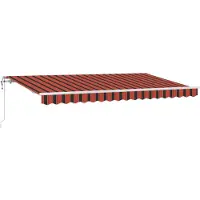 vidaXL Store rétractable orange 350 x 200 cm Tissu