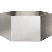 vidaXL Jardinière hexagone 104x90x45 cm acier inoxydable