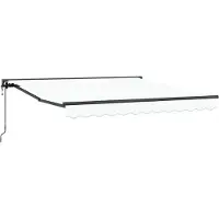 vidaXL Cadre d'auvent blanc 300 x 250 cm en polyester avec revêtement PU