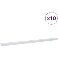 vidaXL Nez de marche 10 pcs Argent 67 cm Aluminium