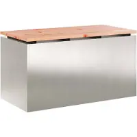 vidaXL Banc de jardin en acier inoxydable 80 x 40 x 43 cm