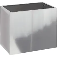 vidaXL Cache-pot de jardin Argent 50 x 32 x 40 cm Acier galvanisé