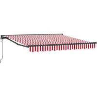 vidaXL Cadre de store rouge et blanc 300 x 250 cm