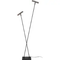 Lucide DUARTE – Lampe sur pied – 2 x G9 – Gris fer, 28 cm, 163 cm