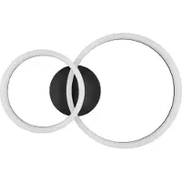 TRIO Plafonnier LED, noir, moderne, L 51 cm