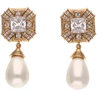 NAEMI Boucles d'oreilles or / blanc