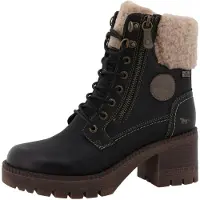 Mustang Bottines à lacets 'Caro' crème / noir