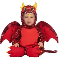 My Other Me Fun Company Dragon Costume Rouge 7-12 Months Enfants