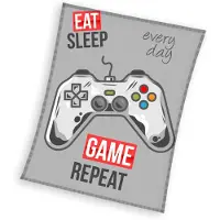 MCU Gamer East Sleep Game Repeat Fleece taeppe - 150 x 200 cm